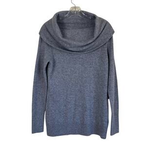 Rachel Zoe Sz S 2-ply Cashmere Cowl Neck / Off Shoulder Sweater Heathered Grey
